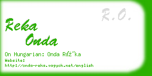reka onda business card